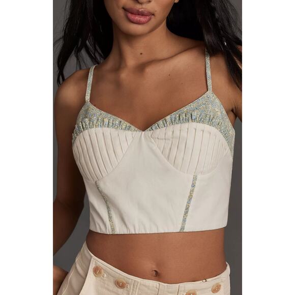 Anthropologie Tops - NWT Anthropologie Let Me Be Corset Crop Top - Large